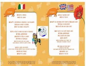 MSC Cruise Kids Menu_English