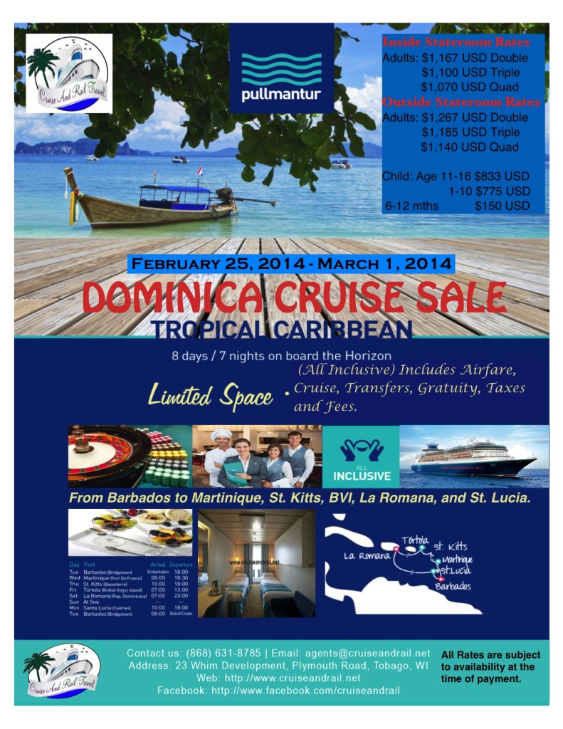 Cruise Sale  for citizens and residents of Dominica 